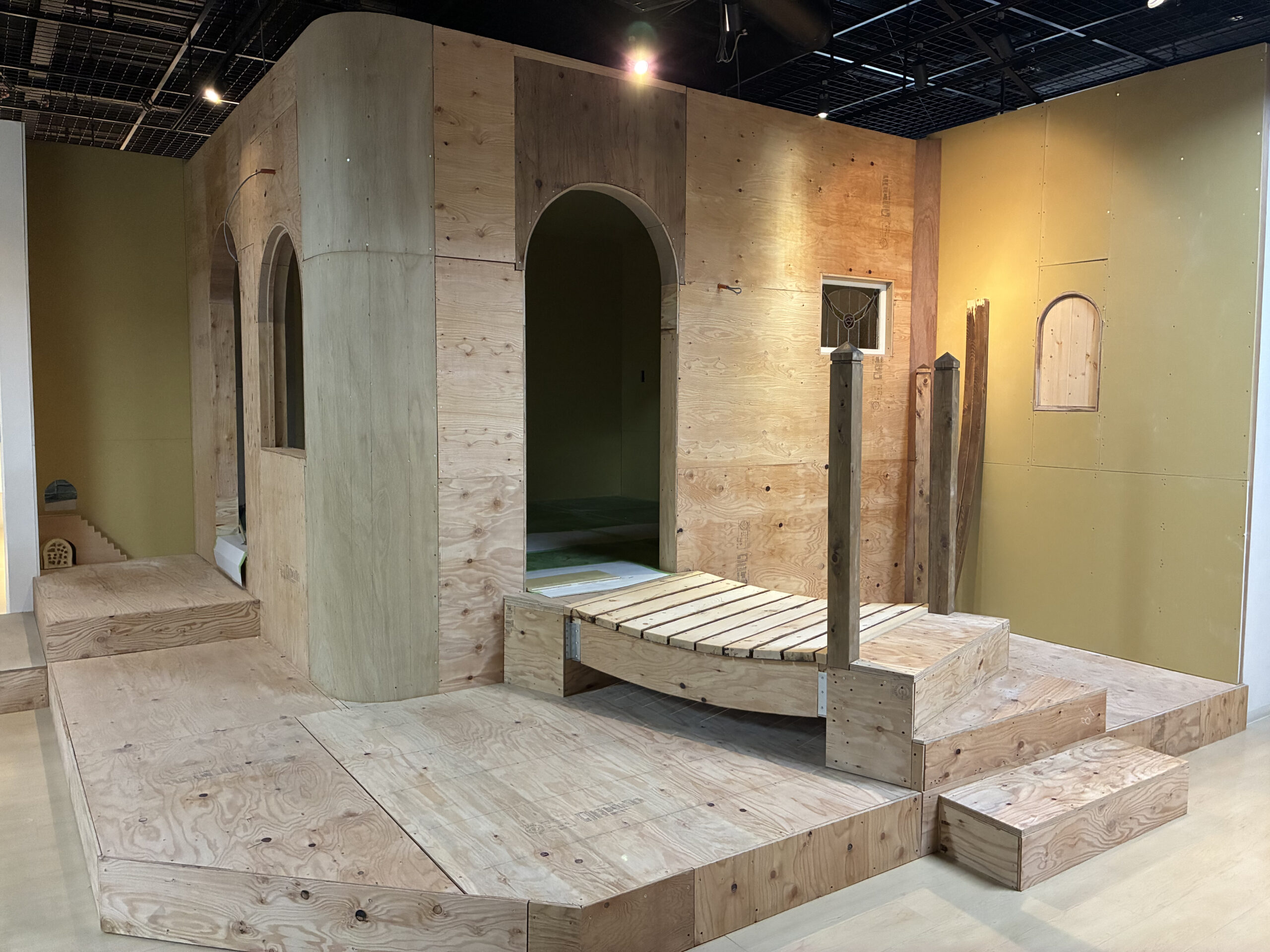 モルタル造形コーナーの工事進捗