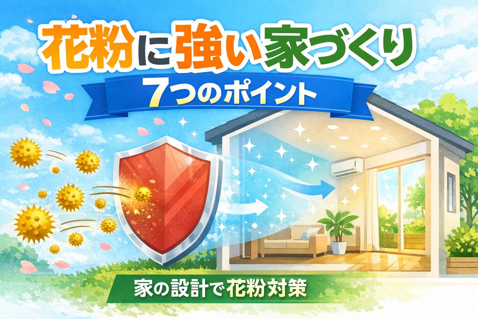 家づくりでできる花粉対策！快適な住まいをつくるポイント