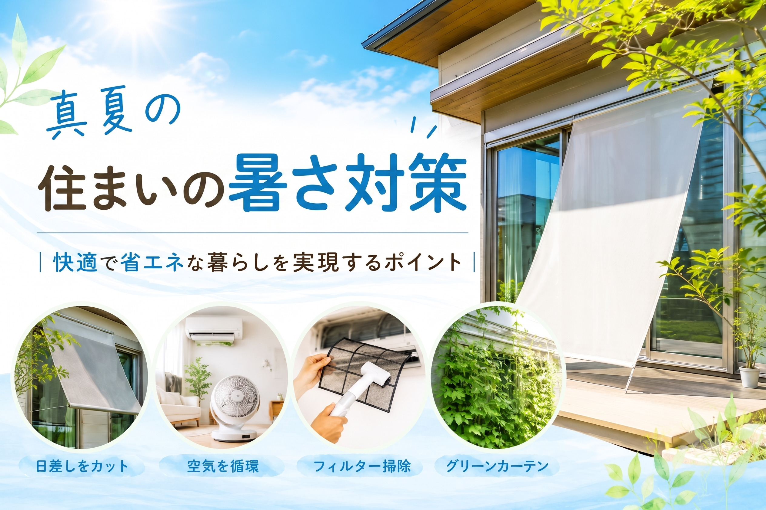 真夏の住まいの暑さ対策