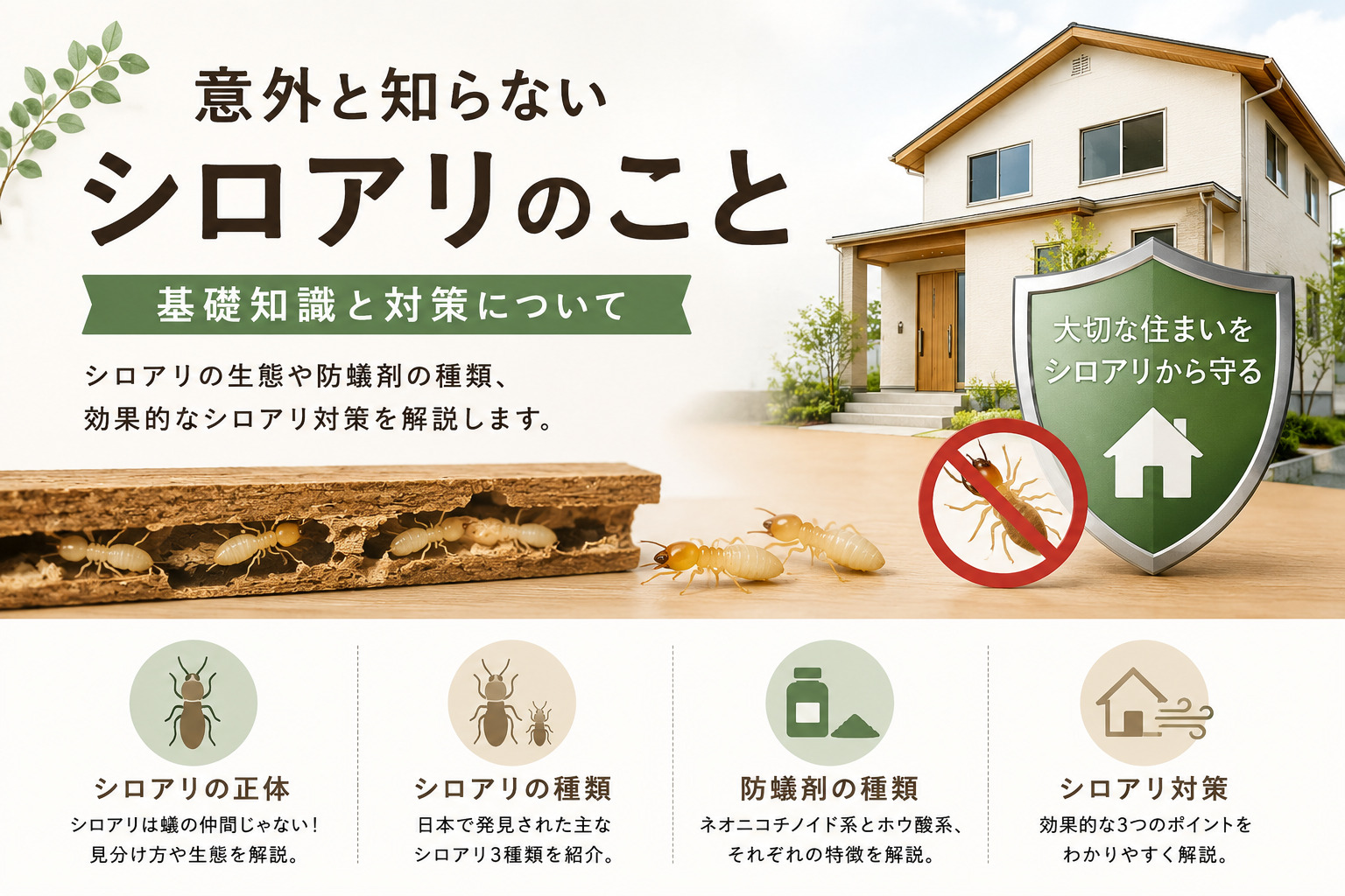 意外と知らないシロアリのこと ― 基礎知識と対策